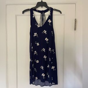 American Eagle Outfitters Navy Floral Backless Dress